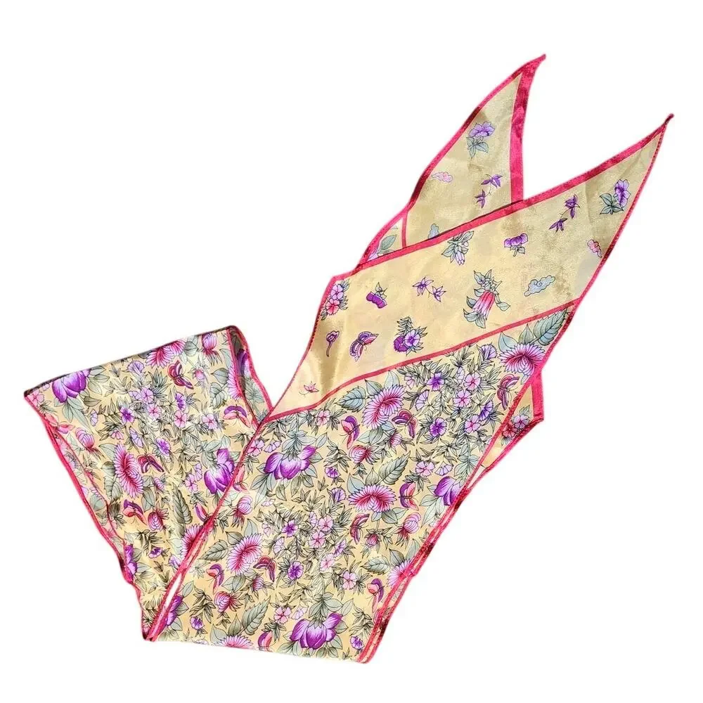 Collection XIIX Silk Floral Kite Scarf Shawl